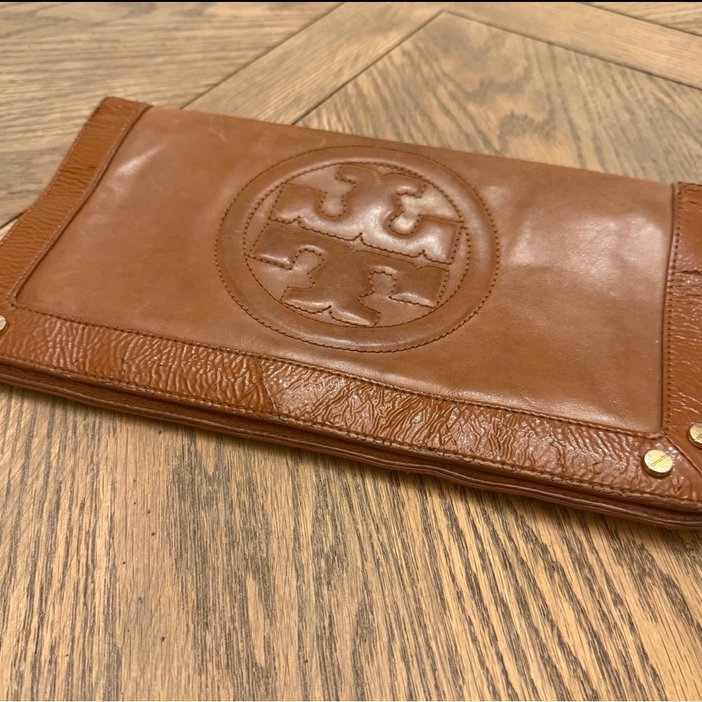 Brown Leather Clutch